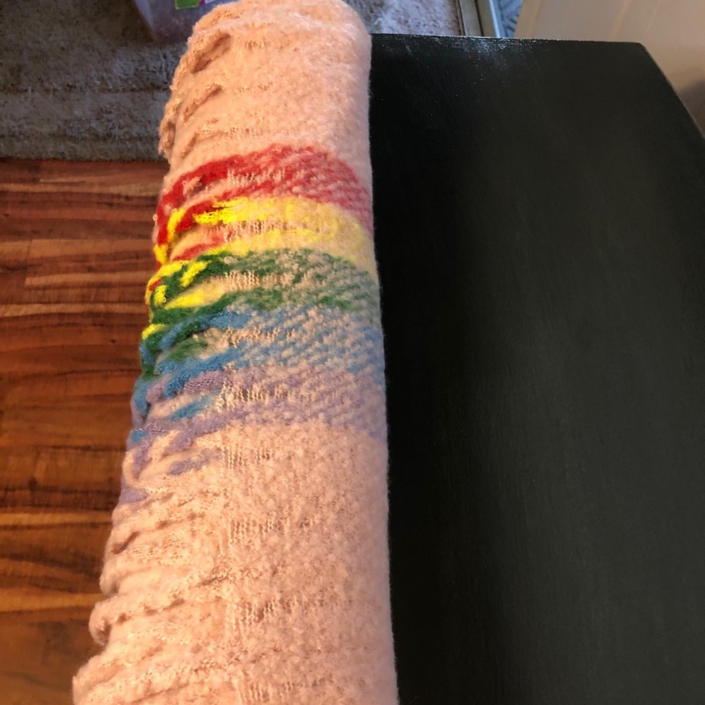 Rainbow tassel Blanket scarf multicolor, cozy,soft - Picture 4 of 6